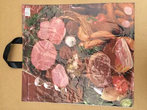 Plastiktüte LDPE Fotoohr 46x50 + 5 cm - Fleisch